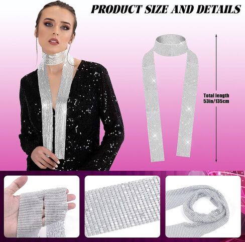 دريم توب اكسسوارات ديسكو للنساء بتصميم السبعينيات من السبعينيات، مجموعة ازياء ديسكو التنكرية واقراط وسوار وعقد ونظارة شمسية ووشاح من الترتر، ملحقات كرة الديسكو، بلاستيك، لؤلؤي, بلاستيك, لؤلؤة in Kuwait