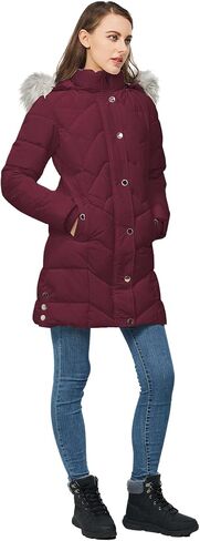 TRATENBY Women's Winter Long Puffer Coats Warm Jackets Parka With hood Waterproof Detachable Hood in Saudi Arabia