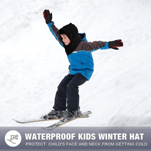 8 Pcs Kids Mask Gloves Set Include 4 Pcs Kids Balaclava Ski Mask 4 Pairs Waterproof Winter Gloves Ski Gloves Cold Weather Snow Hat for Boys Girls in Saudi Arabia