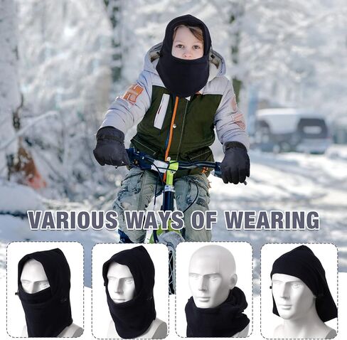 8 Pcs Kids Mask Gloves Set Include 4 Pcs Kids Balaclava Ski Mask 4 Pairs Waterproof Winter Gloves Ski Gloves Cold Weather Snow Hat for Boys Girls in Saudi Arabia