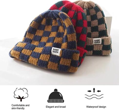 HAOOIE Mushroom Embroidery Beanie for Women Men Skull Cap Hippie Solid Color Winter Warm Knit Hat in Saudi Arabia