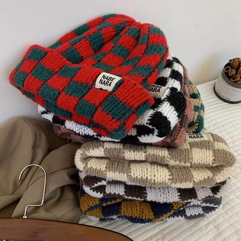 HAOOIE Mushroom Embroidery Beanie for Women Men Skull Cap Hippie Solid Color Winter Warm Knit Hat in Saudi Arabia