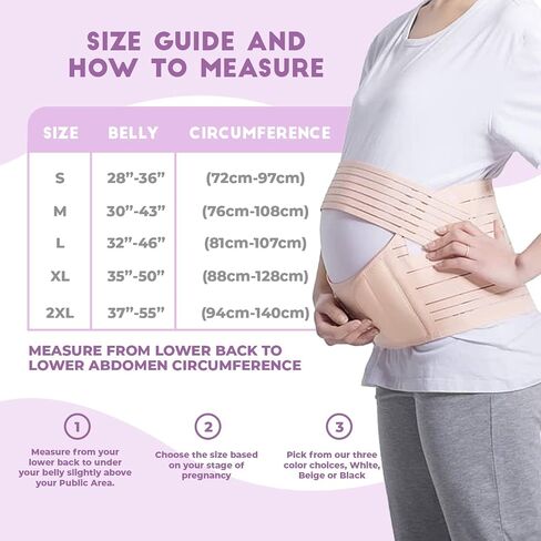 S.G. Adjustable Belly Bands for Pregnant Women (Pink, M) – Maternity Belly Band for Pelvic & Back Pain – Ideal Pregnancy Belt for All Stages of Gestation – Pregnancy Must Haves for To Be Moms in Saudi Arabia