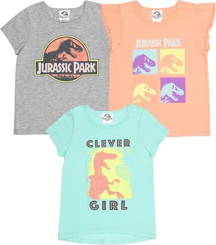 Jurassic World Dinosaur Girls 3 Pack T-Shirts Toddler to Big Kid in Saudi Arabia