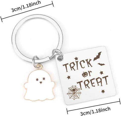 BOMEON هدايا سلسلة المفاتيح الهالوين، هدايا للأطفال في عيد الهالوين هدايا سلاسل المفاتيح الشخصية للأم والأب أفضل صديق ومعلم هدايا عيد الميلاد الخفافيش اليقطين الرعب أفضل أفكار هدية الهالوين in Kuwait