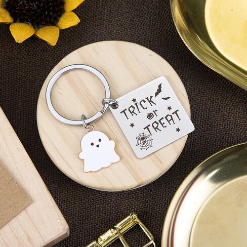 BOMEON هدايا سلسلة المفاتيح الهالوين، هدايا للأطفال في عيد الهالوين هدايا سلاسل المفاتيح الشخصية للأم والأب أفضل صديق ومعلم هدايا عيد الميلاد الخفافيش اليقطين الرعب أفضل أفكار هدية الهالوين in Kuwait