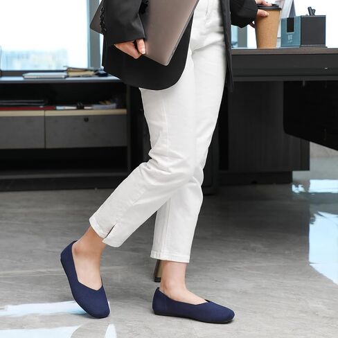 أحذية نسائية مسطحة من Bacia بمقدمة مربعة وأحذية باليه مسطحة ومريحة وأنيقة in Kuwait