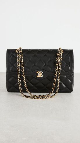 ما يدور حول حقيبة شانيل بلاك لامب باريس المحدودة 11 بوصة للنساء، سوداء، مقاس واحد in Kuwait