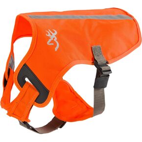 Browning Pet Vests, Hi Vis Safety Vests for Dogs, Safety Orange, Medium, Adjustable Coverage