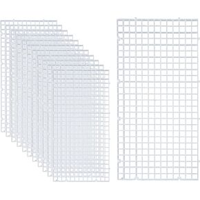 ALEGI 12 Pcs Aquarium Fish Tank Divider Plastic Egg Crate Aquarium Filter Bottom Tray Grid Isolation Board Partition Net Pane Separator (L 12pcs Black)