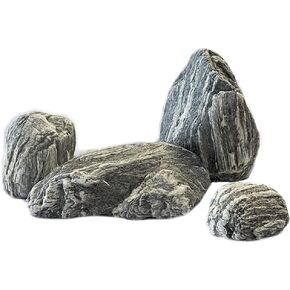 AquaNatural 15lb Silver Alpine Rock Mountain Stone for Aquariums, aquascaping, terrariums and vivariums,Silver, White, Black in Kuwait
