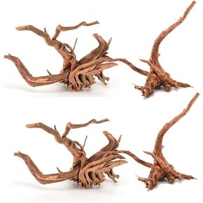 Tfwadmx Natural Driftwood for Aquarium, 11-13 inch Reptile Branches Terrarium Wood Aquarium Trunk Driftwood Tree Fish Tank Log Decoration Pack of 2