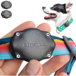 TagVault Pet (2 Pack) - The Original AirTag Dog Collar Waterproof Mount | Glow in The Dark | Ultra-Durable, Fits All Width Collars | Elevation Lab