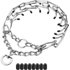 Prong Collars for Dogs, No Pull Dog Collar, Dog Training Collar for Large Medium Small Dogs, Stainless Steel Adjustable with Comfort Rubber Tips (Large, 4.0mm, 23.6-Inch) in Saudi Arabia