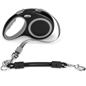 مقود الكلاب القابل للسحب بطول 26 قدمًا، مقود الكلاب شديد التحمل للكلاب التي يصل وزنها إلى 110 رطل، شريط نايلون قوي لا يتشابك، مكابح بيد واحدة، مثالي للكبح في حالات الطوارئ بمجرد اندفاع الكلب بقوة in Kuwait