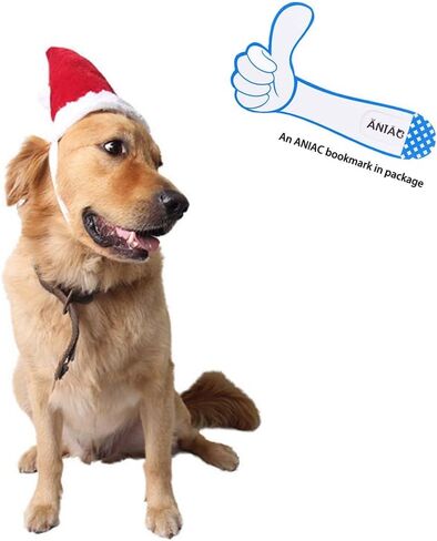 ANIAC Adjustable 3D Christmas Dog Santa Hat for Medium to Large Dogs Pet Dog Santa Costume in Saudi Arabia