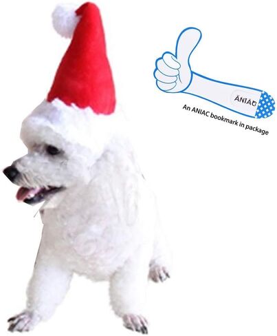 ANIAC Adjustable 3D Christmas Dog Santa Hat for Medium to Large Dogs Pet Dog Santa Costume in Saudi Arabia