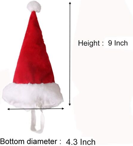 ANIAC Adjustable 3D Christmas Dog Santa Hat for Medium to Large Dogs Pet Dog Santa Costume in Saudi Arabia