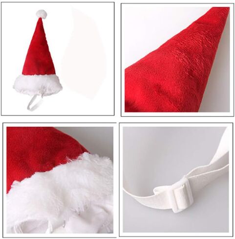 ANIAC Adjustable 3D Christmas Dog Santa Hat for Medium to Large Dogs Pet Dog Santa Costume in Saudi Arabia