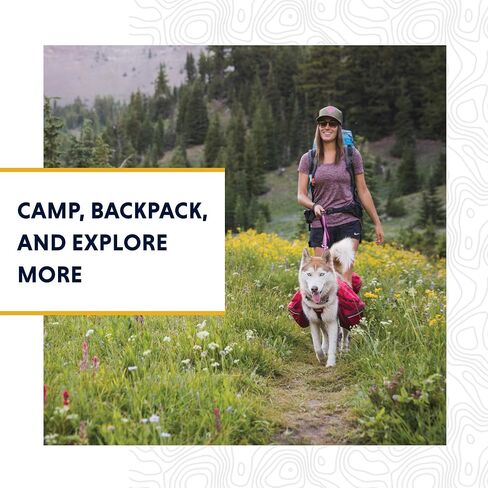 Ruffwear, Palisades Dog Pack, Multi-Day Hiking Backpack with Hydration Bladders, Red Currant, Small in Saudi Arabia