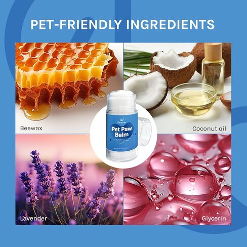واقي وسادة بلسم مخلب الكلب ومرطب مهدئ: يهدئ ويصلح ويشفي الشقوق الجافة المتهيجة وجروح الأنف بشكل فعال، ويخفف الحكة، 2.5 أونصة، مثالي لجروح الإصابات المتشققة - زبدة الشمع على شكل خطم in Kuwait