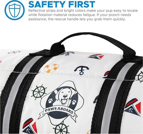 Dog Life Jacket - Swimming Vest for Dogs, Adjustable, Reflective, Comfortable, Multiple Colors, Patterns, XX-Small to Extra Large Dog Swim Vest with Handle (Red, Large) in Saudi Arabia