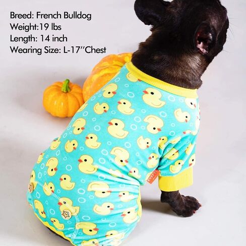 KYEESE Velvet Dog Pajamas for Medium Large Dogs Soft Onesie, Yellow Duck in Saudi Arabia