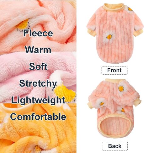 Dog Sweater, 3 Pack Dog Sweaters for Small Dogs, Dog Clothes for Small Dogs Girl Boy, Ultra Soft and Warm Puppy Sweater Dog Coat for Winter Christmas (Small, Pink+Purple+Peach) in Kuwait