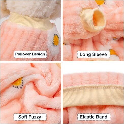 Dog Sweater, 3 Pack Dog Sweaters for Small Dogs, Dog Clothes for Small Dogs Girl Boy, Ultra Soft and Warm Puppy Sweater Dog Coat for Winter Christmas (Small, Pink+Purple+Peach) in Kuwait