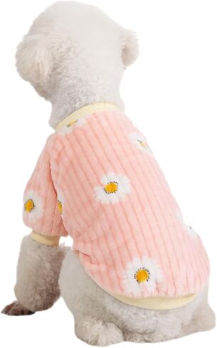 Dog Sweater, 3 Pack Dog Sweaters for Small Dogs, Dog Clothes for Small Dogs Girl Boy, Ultra Soft and Warm Puppy Sweater Dog Coat for Winter Christmas (Small, Pink+Purple+Peach) in Kuwait