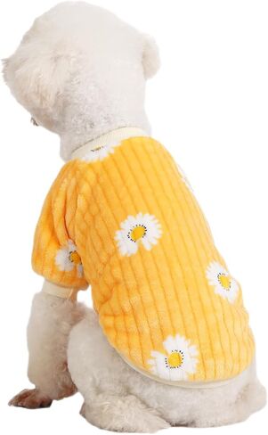 Dog Sweater, 3 Pack Dog Sweaters for Small Dogs, Dog Clothes for Small Dogs Girl Boy, Ultra Soft and Warm Puppy Sweater Dog Coat for Winter Christmas (Small, Pink+Purple+Peach) in Kuwait