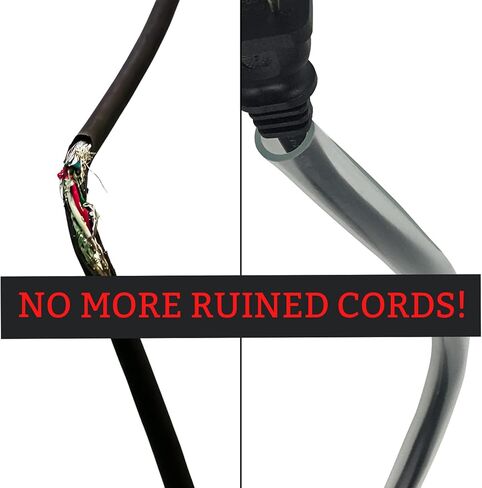 Clear Cord Cover Protects Your Cords and Keeps Your Pets Safe from Dangerous Wires, Durable, Cut to Size, Dog & Cat Protection from Chewing Cords, Cables, Wires (10ft) in Kuwait