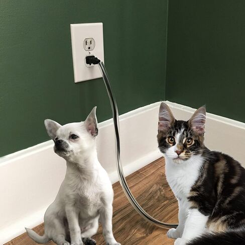 Clear Cord Cover Protects Your Cords and Keeps Your Pets Safe from Dangerous Wires, Durable, Cut to Size, Dog & Cat Protection from Chewing Cords, Cables, Wires (10ft) in Kuwait