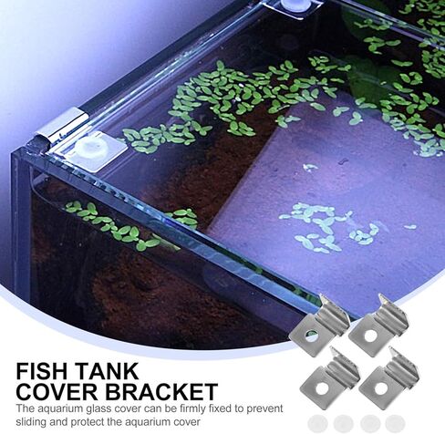 POPETPOP 4 قطع غطاء خزان الأسماك قوس المظلة كليب غطاء حوض السمك قوس غير القابل للصدأ يدعم حوض السمك الاكريليك كليب خزان الأسماك مقاطع الاكريليك بدون إطار عدم الانزلاق خزان الأسماك المشبك الفولاذ المقاوم للصدأ in Kuwait