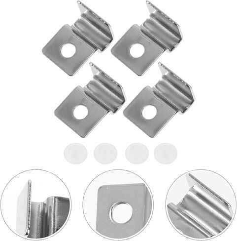 POPETPOP 4 قطع غطاء خزان الأسماك قوس المظلة كليب غطاء حوض السمك قوس غير القابل للصدأ يدعم حوض السمك الاكريليك كليب خزان الأسماك مقاطع الاكريليك بدون إطار عدم الانزلاق خزان الأسماك المشبك الفولاذ المقاوم للصدأ in Kuwait