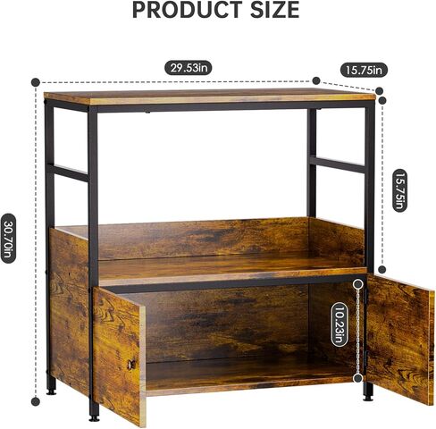 HOYRR Fish Tank Stand,Aquarium Stand,Three Tier Fish Tank Stand with Double door magnetic cabinet,10/20 Gallon Fish Tank Stand Bearable 1200 lbs,29.53" L x 15.75" W x 30.71" H in Kuwait