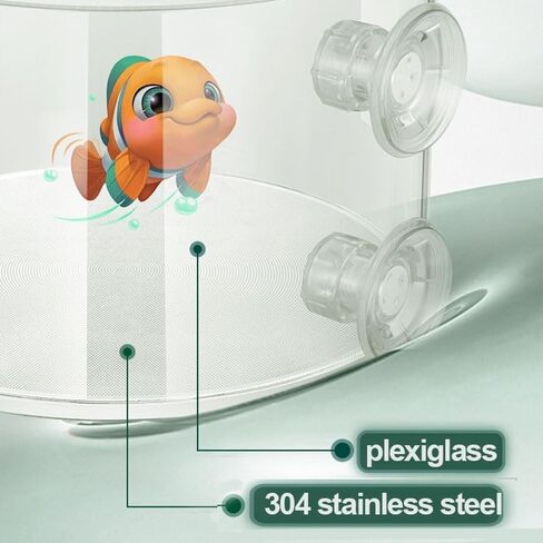 Fish Breeding Box, Fish Cultivating Container Acrylic Fish Isolator with Suction Cups, Aquarium Clown Fish and Guppy Fish Trained Acrylic Incubator (Medium)… in Saudi Arabia