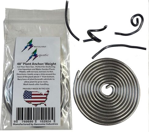 Awesome Aquatic Aquarium Plant Weights, 50 Count, Lead Ribbon Fish Anchors in Kuwait