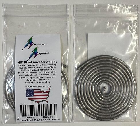Awesome Aquatic Aquarium Plant Weights, 50 Count, Lead Ribbon Fish Anchors in Kuwait