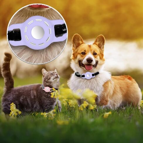 for Air tag Cat Collar Holder for Apple Air Tag, 2 Pack of Pet Collar Holder for Cat and Small Dog Collar Within 1/2 inch and 2 Pack Protector for Air Tag in Kuwait