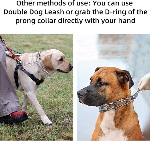 Prong Collars for Dogs, No Pull Dog Collar, Dog Training Collar for Large Medium Small Dogs, Stainless Steel Adjustable with Comfort Rubber Tips (Large, 4.0mm, 23.6-Inch) in Kuwait