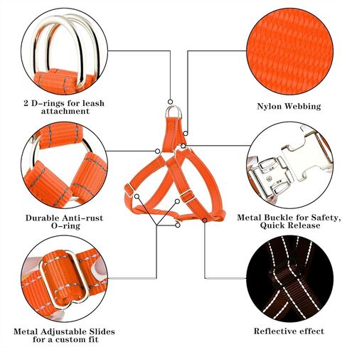 Plutus Pet Step in Dog Harness, Reflective, Adjustable, and Secure with Metal Buckles, Easy Walk Dog Harness for Puppy, Small, Medium and Large Dogs, Purple, M in Kuwait