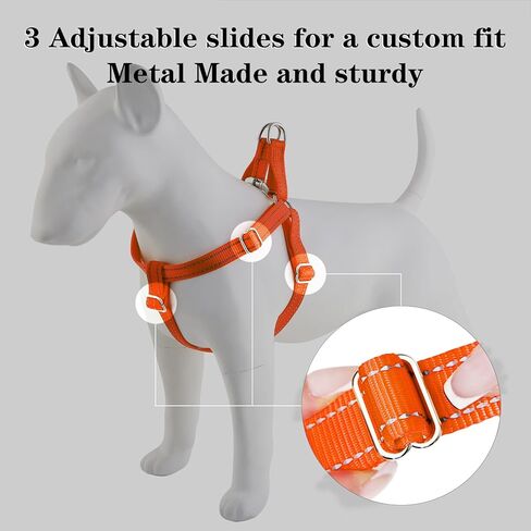 Plutus Pet Step in Dog Harness, Reflective, Adjustable, and Secure with Metal Buckles, Easy Walk Dog Harness for Puppy, Small, Medium and Large Dogs, Purple, M in Kuwait