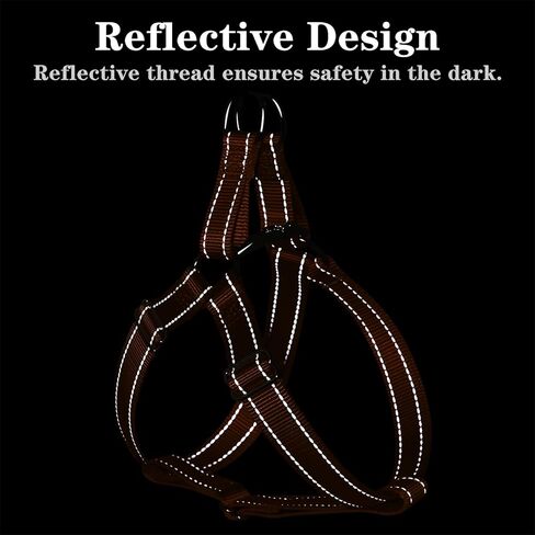 Plutus Pet Step in Dog Harness, Reflective, Adjustable, and Secure with Metal Buckles, Easy Walk Dog Harness for Puppy, Small, Medium and Large Dogs, Purple, M in Kuwait