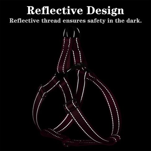 Plutus Pet Step in Dog Harness, Reflective, Adjustable, and Secure with Metal Buckles, Easy Walk Dog Harness for Puppy, Small, Medium and Large Dogs, Purple, M in Saudi Arabia