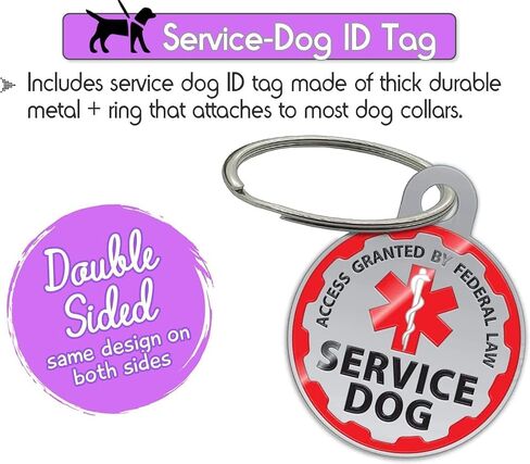 Service Dog Vest, ID Tag 50 ADA Information Cards - Harness with Patchs - S in Kuwait