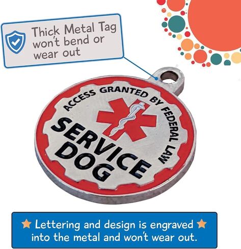 Service Dog Vest, ID Tag 50 ADA Information Cards - Harness with Patchs - S in Kuwait