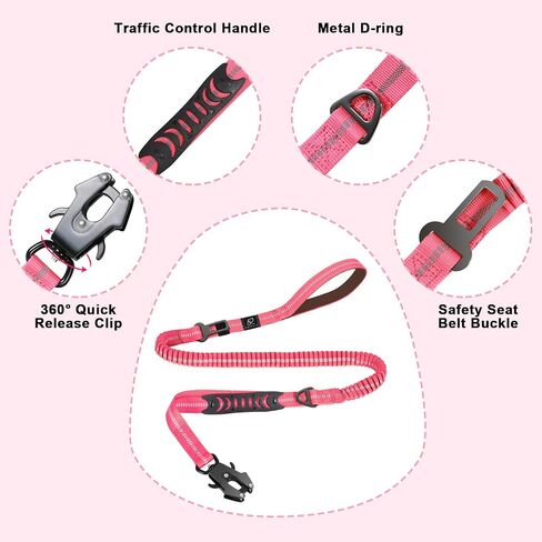 Raipult Tactical Shock Absorbing Bungee Dog Leash Heavy Duty, 4-6ft, Black in Saudi Arabia