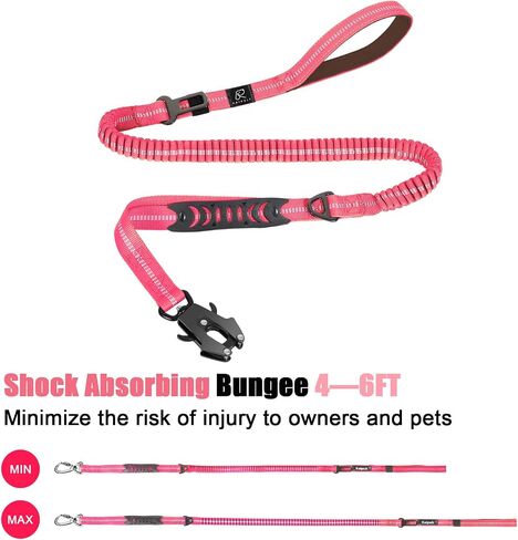 Raipult Tactical Shock Absorbing Bungee Dog Leash Heavy Duty, 4-6ft, Black in Saudi Arabia