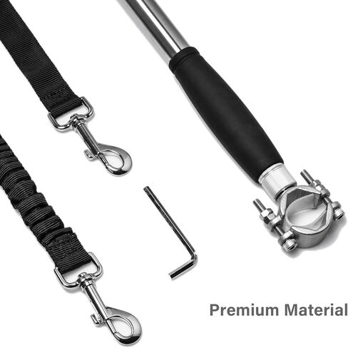 يونيكام زمام دراجة قابل للسحب، مقود دراجة بدون استخدام اليدين للكلاب الاليفة، مقود دراجة امن للكلاب مناسب للتمرين في الهواء الطلق، اساسيات تمشية الكلاب، سهل التركيب والازالة. in Kuwait